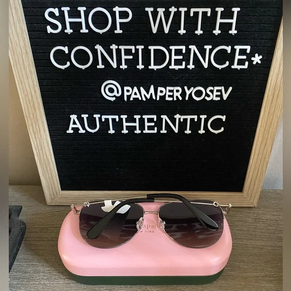 Kate Spade 60MM Maisie Aviator Polarized Sunglasses display picture 1